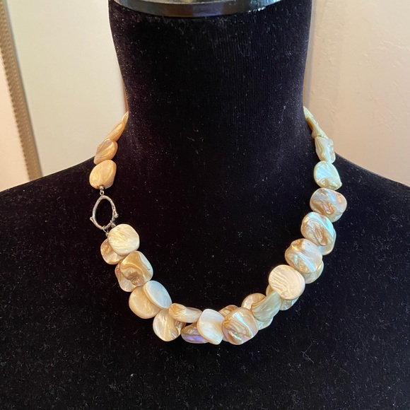 SILPADA MOTHER OF PEARL & STERLING NECKLACE - Picture 2 of 4